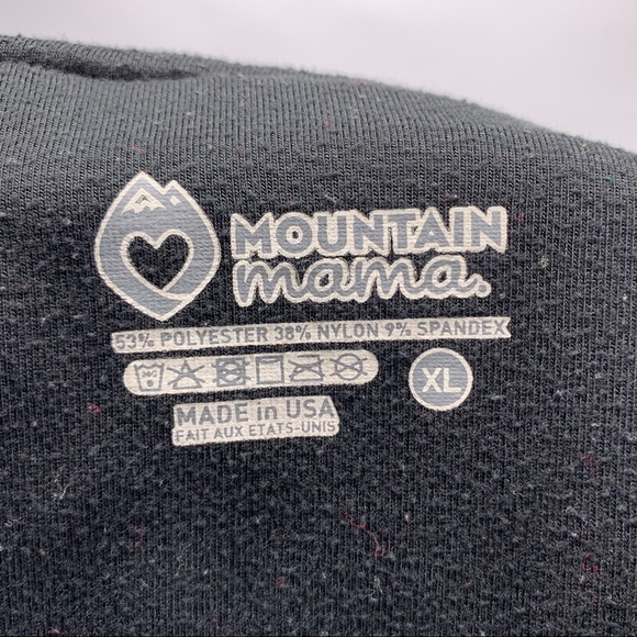 Mountain Mama Black Fleece Maternity Sweatpants - Picture 6 of 7